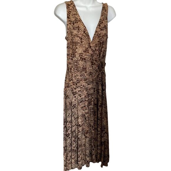 Jones New York Animal Print Dress - Size 10 - Picture 1 of 6